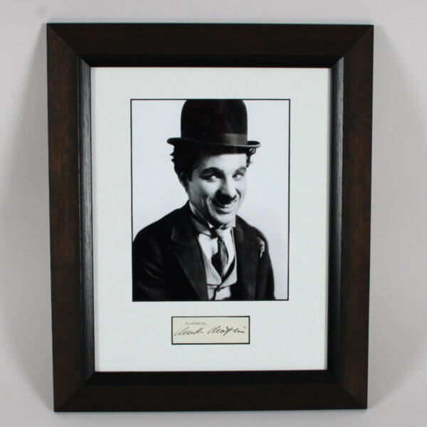 Charlie Chaplin Signed Photo Display - COA JSA