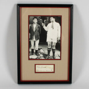 Oliver Hardy & Stan Laurel Signed Photo Display - COA JSA