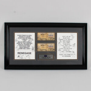 Styx & REO Speedwagon Signed Set Lists Display