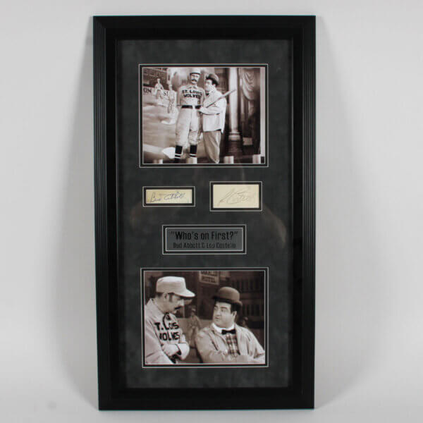 Bud Abbott & Lou Costello Signed Photo Display Who's on First? - COA BAS