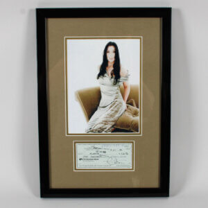 Cher Signed Check Display - COA JSA