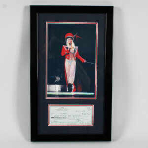 Cher Signed Check Display - COA JSA