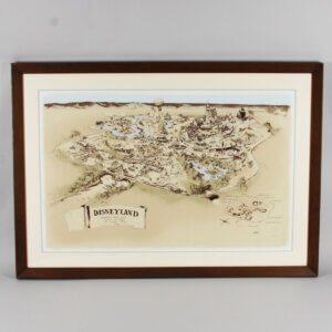 Bird's Eye View of Disneyland Artwork Display LE 28/200 Schematic Aerial Concept by Herb Ryman