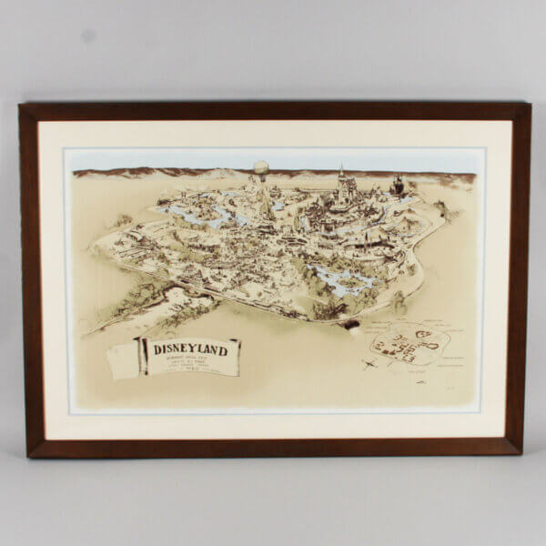 Bird's Eye View of Disneyland Artwork Display LE 28/200 Schematic Aerial Concept by Herb Ryman