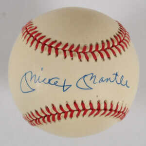 Mickey Mantle Signed Baseball Yankees - COA JSA