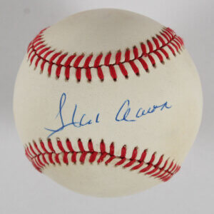 Hank Aaron Signed Baseball Braves - COA JSA