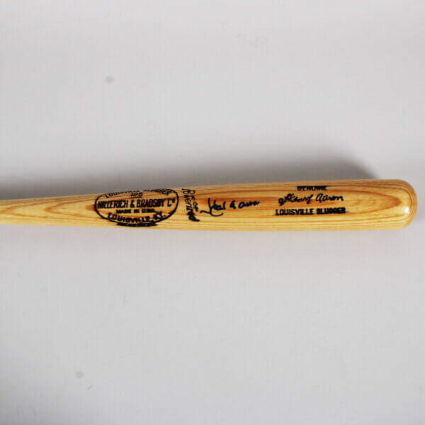 Hank Aaron Signed Bat Braves - COA JSA