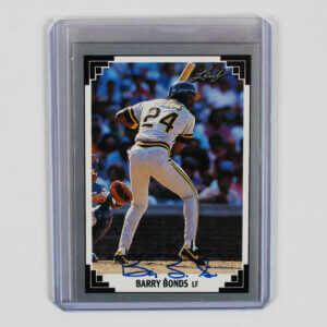 Barry Bonds Signed Card 1991 Leaf - COA JSA