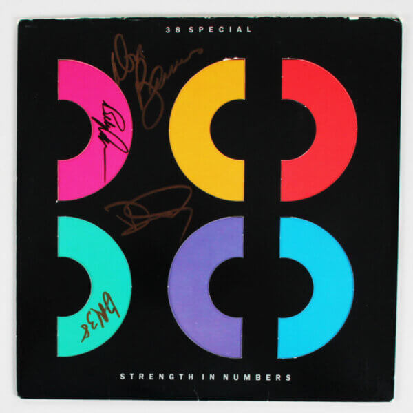 38 Special Signed Record Album Strength in Numbers (5) Incl. Don Barnes - COA JSA
