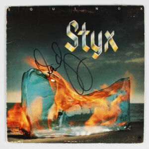 Dennis DeYoung Signed Record Album Styx Equinox - COA JSA