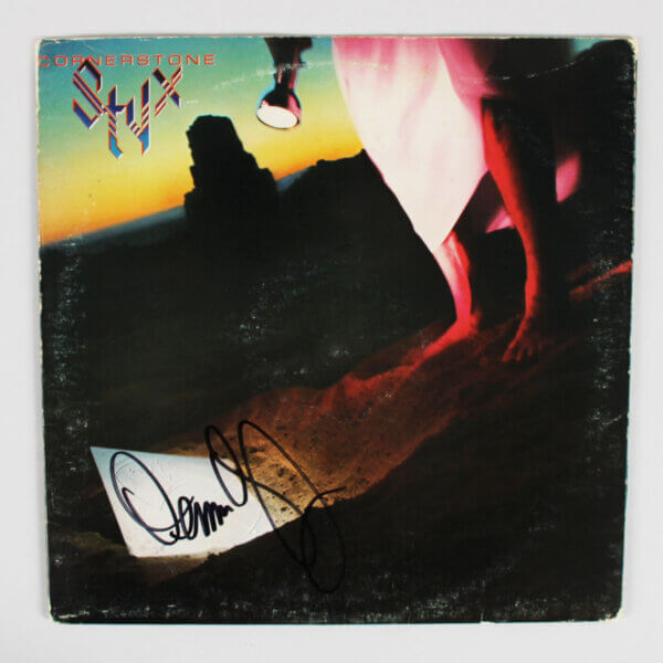 Dennis DeYoung Signed Record Album Styx Cornerstone - COA JSA
