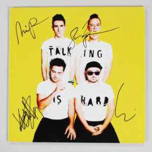 Walk the Moon Band Signed Record Album Talking is Hard (4) Nicholas Petricca, Sean Waugaman etc. - COA JSA