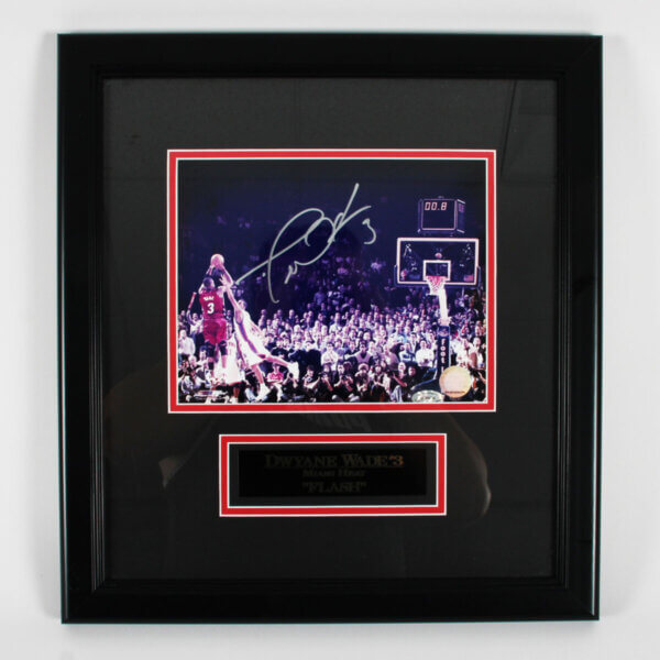Dwyane Wade Signed Photo Display Heat 8x10 - COA JSA