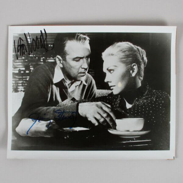 Kim Novak & James Stewart Signed Photo 8x10 Vertigo - COA JSA