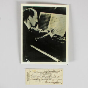 George Gershwin Signed Check w/ Photo 8x10 - COA JSA