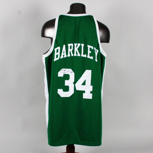 Charles Barkley Signed Jersey Leeds High School Green Wave LE 41/50 - COA JSA