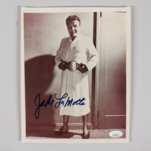 Jake LaMotta Signed Photo 8x10 - COA JSA
