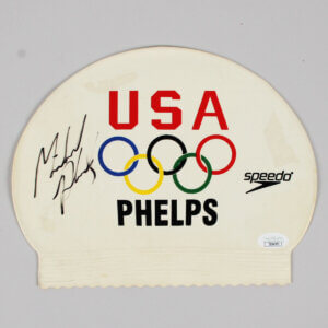 Michael Phelps Signed Swimming Cap - COA JSA