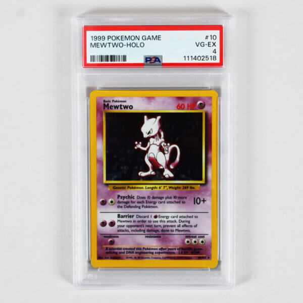 1999 Pokemon Mewtwo Holo Graded Card #10 PSA 4