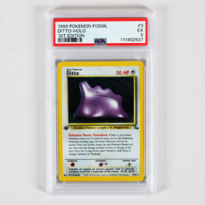 1999 Pokemon Fossil Ditto Holo First Edition Graded Card #3 PSA 5