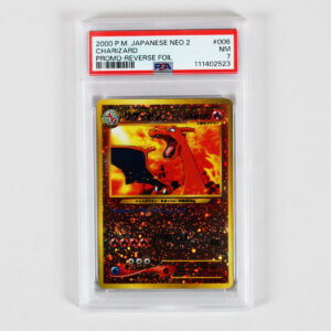 2000 Pokemon Pocket Monsters Japanese NEO 2 Charizard Promo Reverse Foil Holo Graded Card #6 PSA 7