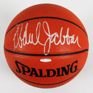 Kareem Abdul-Jabbar Signed Basketball Lakers Official NBA  - COA JSA