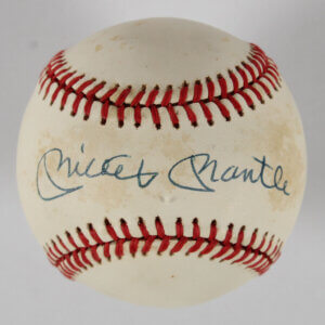 Mickey Mantle Signed Baseball Yankees - COA JSA