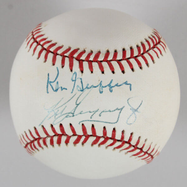 Ken Griffey Jr. Signed Baseball w/ Ken Griffey Sr. - COA JSA