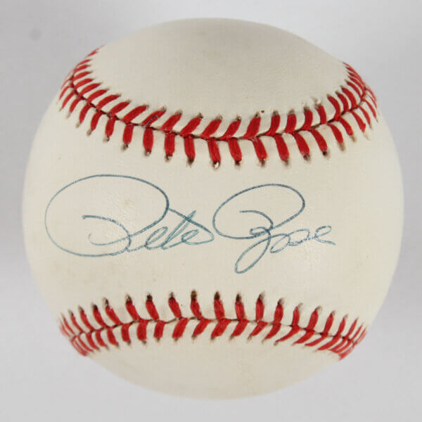 Pete Rose Signed Baseball Reds - COA JSA