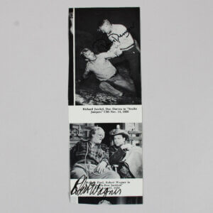 Robert Wagner Signed Photo Cut w/ Dan Duryea - COA JSA
