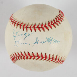 Einar Gustafson Signed Baseball The Jimmy Fund Kid - COA JSA