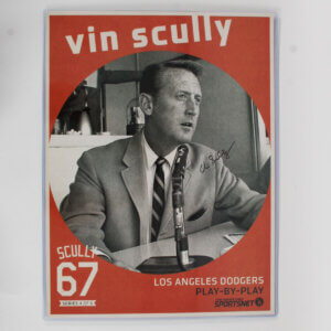 Vin Scully Signed Poster 18x24 Dodgers - COA BAS