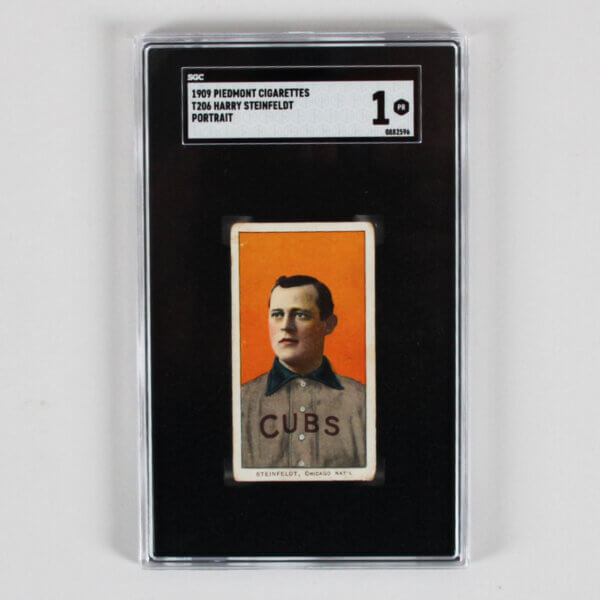 1909 Piedmont Cigarettes T206 Harry Steinfeldt Graded Card Portrait - SGC 1