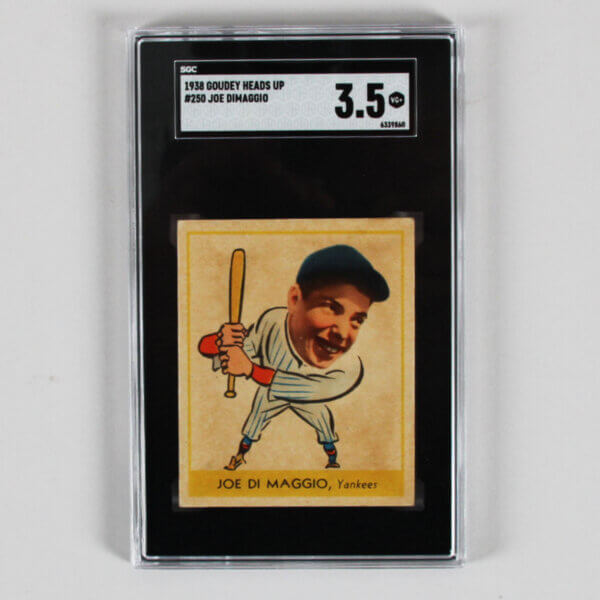 1938 Goudey Heads Up Joe DiMaggio Graded Card #250 - SGC 3.5
