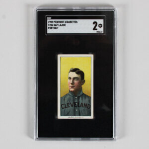 1909 Piedmont Cigarettes T206 Nap Lajoie Graded Card Portrait - SGC 2