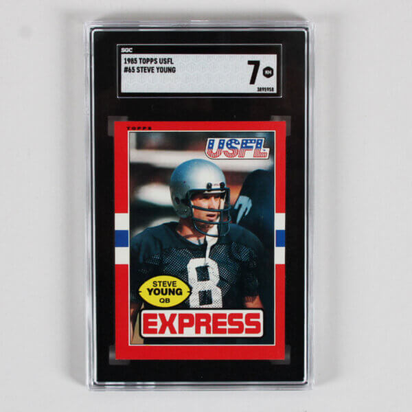 1985 Topps USFL Steve Yong Graded Card #65 - SGC 7