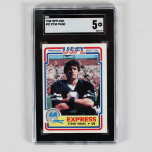 1984 Topps USFL Steve Young Graded RC Card #52 - SGC 5
