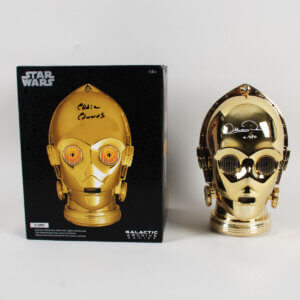 Anthony Daniels Signed Electronic Head Star Wars Galatic Archive Series C-3PO Premium  - COA JSA