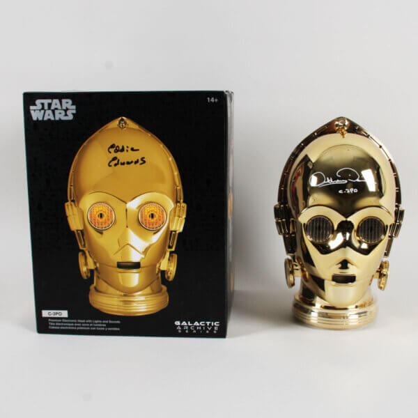 Anthony Daniels Signed Electronic Head Star Wars Galatic Archive Series C-3PO Premium  - COA JSA