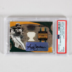 2005 Leaf Cert. Mat. Reggie Jackson Graded Card #FG95 Fabric/Game-AUTO Reward 1/1 - PSA 5