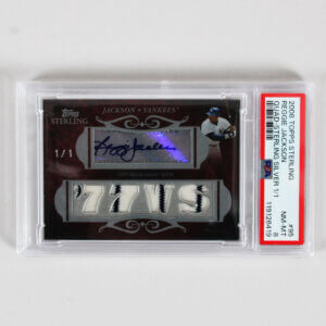 2008 Topps Sterling Reggie Jackson Graded Card #95 Quad Sterling Silver 1/1 - PSA 8