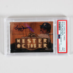 2012 Topps Triple Threads Reggie Jackson Graded Card #112 AUTO Relic Wood 1/1 - PSA 9