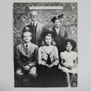 Peggy Wood Signed Magazine Page w/ Judson Laire & Ruth Gates "Mama" - COA JSA