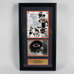 Walter Payton Signed Photo Display - COA Player Hologram