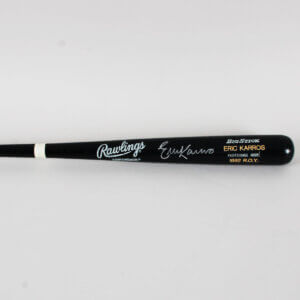 Eric Karros Signed Bat Dodgers - COA JSA