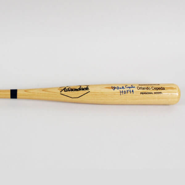 Orlando Cepeda Signed Bat Giants - COA JSA