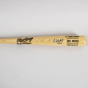 Greg Maddux Signed Bat Cubs - COA JSA