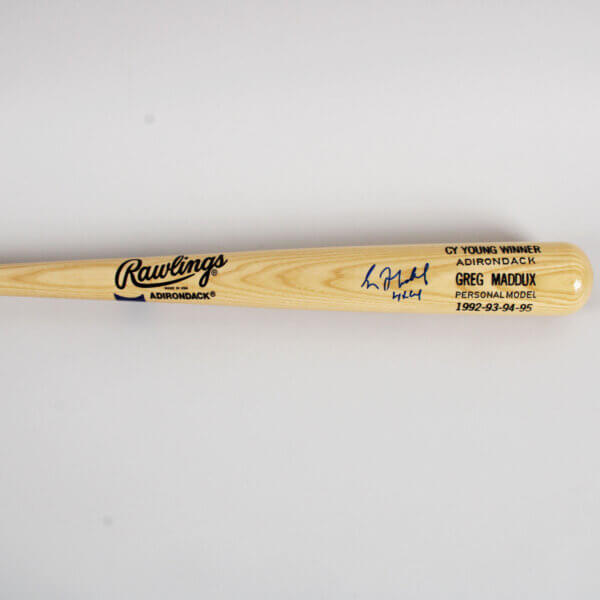 Greg Maddux Signed Bat Cubs - COA JSA