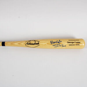 George Foster Signed Bat Reds - COA JSA
