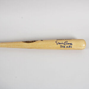 Ernie Banks Signed Bat Cubs - COA JSA